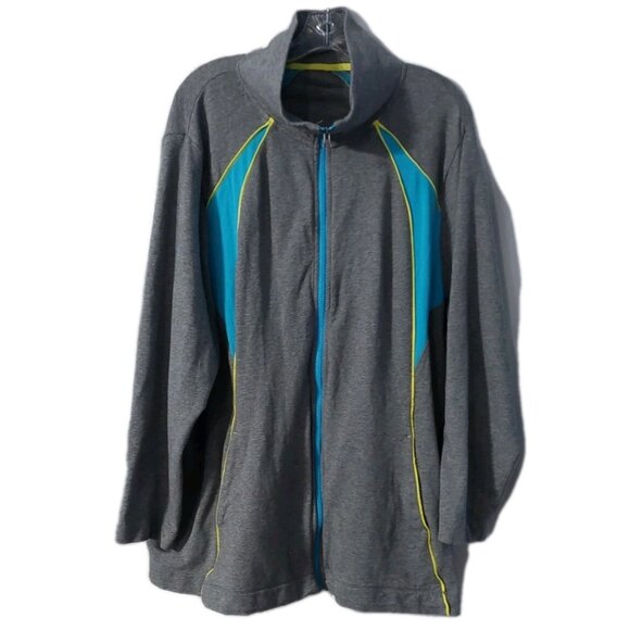 Catherines Jacket Size 2XP 22/24WP Gray Blue Full Zip Pockets - Picture 1 of 8